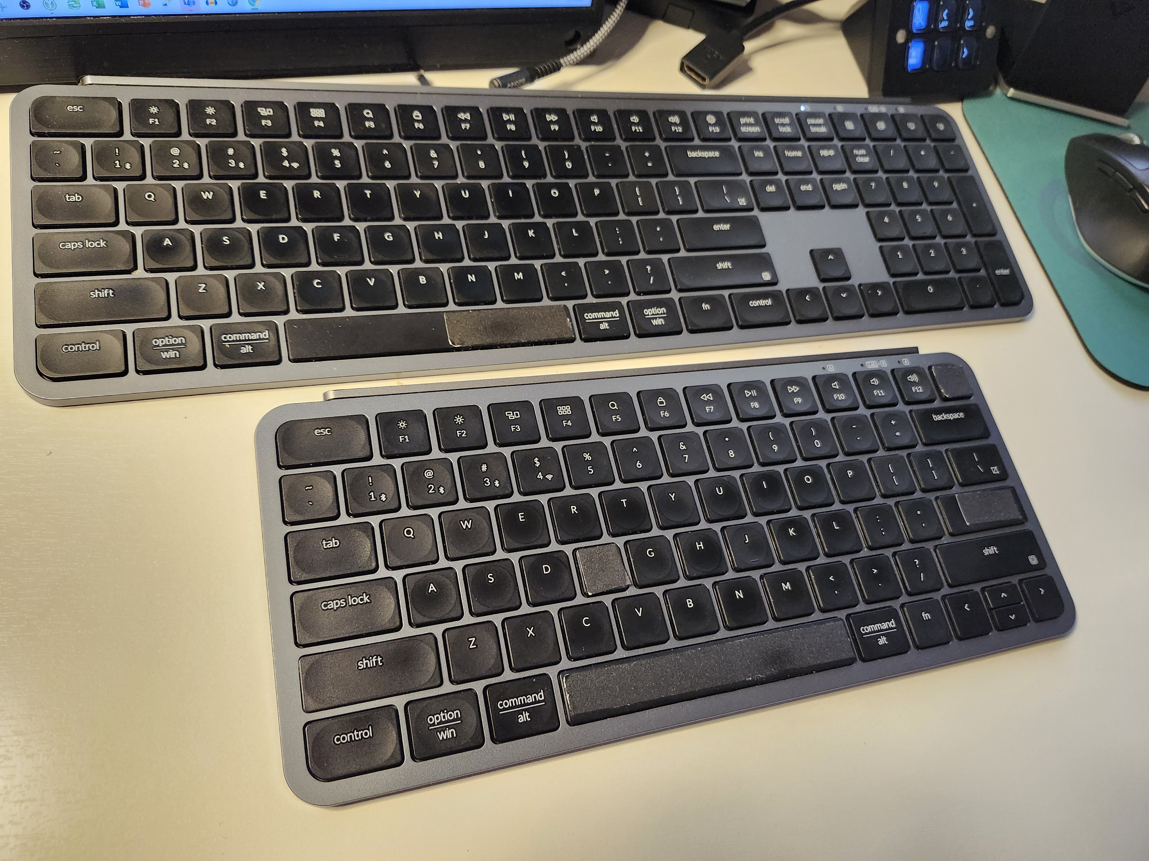 Keychron B1 and B6 Size Comparison